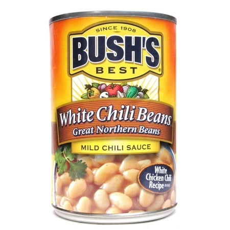Bush S Chili Beans: Great Northern Beans in Mild Chili Sauce (Pack of 3) 15.5 Oz Cans