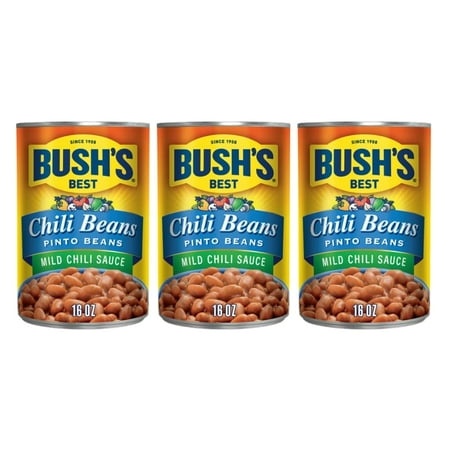 Bush S Best Mild Chili Beans - Pinto  16 Oz (Pack of 3)