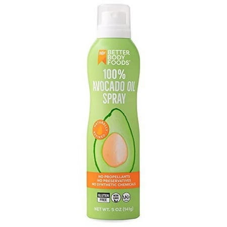 BetterBody Foods Avocado Oil Spray  Non-GMO  Kosher  Keto and Paleo Diet Friendly  for High-Heat Cooking  Frying  Baking  5 Fl Oz