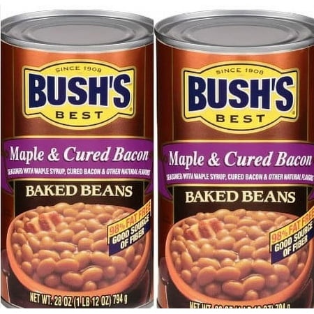 Bush S Maple Cured Bacon Baked Beans - 28oz Pack of 2