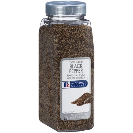 Mccormick Culinary Table Grind Black Pepper  18 Oz - One 18 Ounce Container of Coarse Ground Black Pepper  Perfect on Vegetables  Rubs  Roasts and Mor