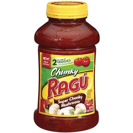 Ragu  Pasta Sauces  45oz Container (Pack of 2) (Choose Flavors Below) (Super Chunky Mushroom)