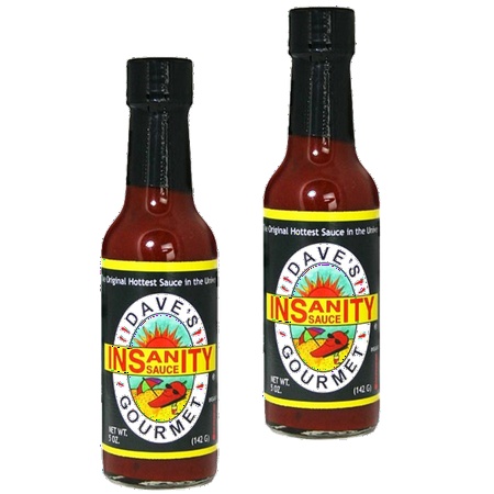 Dave S Gourmet Insanity Hot Sauce  2-Pack 5 Fl. Oz.(142g) Bottles
