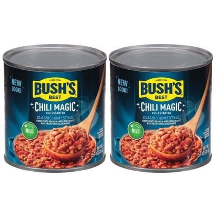 Bush S Classic Homestyle Chili Magic  Canned Beans  15.5 Oz Can  Pack of 2.