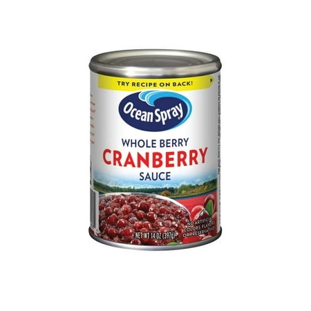 Ocean Spray Gluten Free Whole Berry Cranberry Sauce  14 Ounce Can