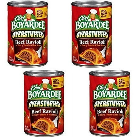 Chef Boyardee Overstuffed Beef Ravioli  15 Oz (Pack of 4)