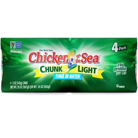 Chicken of the Sea Chunk Light Tuna in Water  5 Ounce  4 per Pack -- 6 Packs per Case