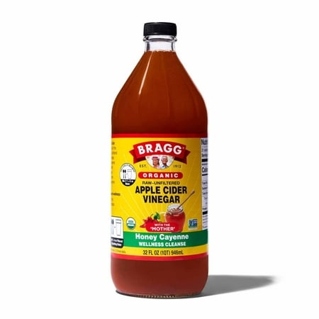 Bragg Organic Apple Cider Vinegar Honey Cayenne Wellness Cleanse – Made with Acv  Honey  Lemon Juice & Cayenne - Usda Certified Organic – Raw  Unf