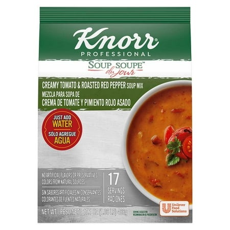 Knorr Professional Soup Du Jour Creamy Tomato and Roasted Red Pepper Soup Mix  17.1 Ounce -- 4 per Case