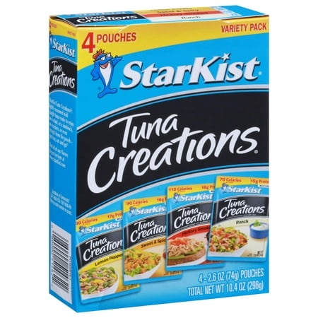 Starkist Tuna Creations  Variety Pack  4 - 2.6 Oz Pouch (Total 10.4 Oz) (Packaging May Vary)