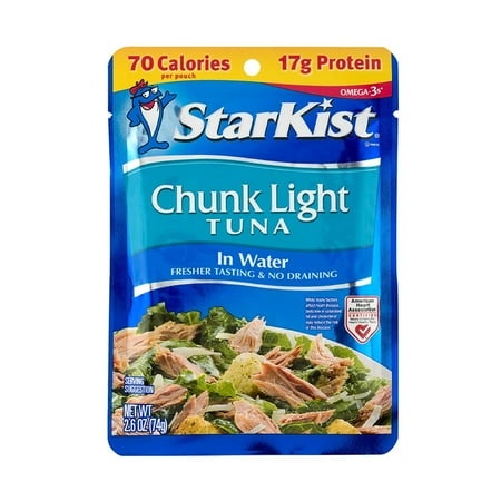 Starkist Wild Caught Light Tuna in Water Pouch  2.6 Oz..