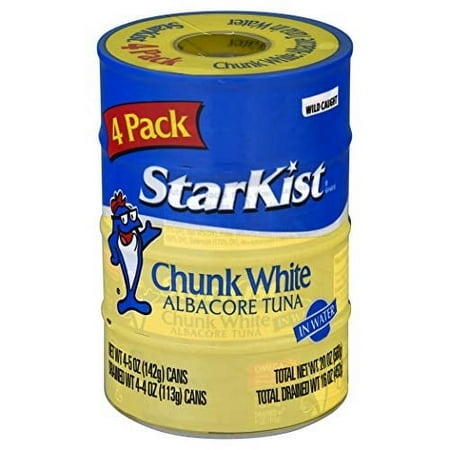 StarKist Chunk White Tuna in Water 5 Oz Can  4 Count  Pack of 1
