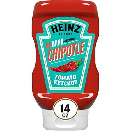 Heinz Tomato Ketchup Blended .. with Chipotle  14 Oz .. Squeeze Bottle