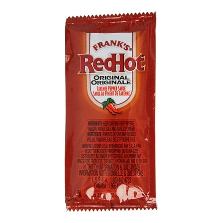 Franks RedHot Original Hot Sauce  7 Gram Packet -- 200 per Case
