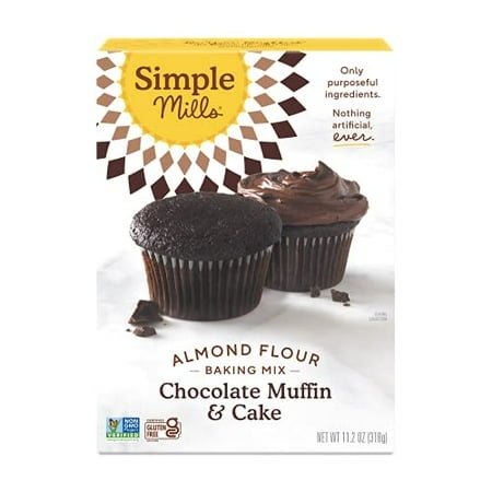 Simple Mills Almond Flour Baking Mix  Chocolate Muffin & Cake Mix - Gluten Free  Plant Based  Paleo Friendly  11.2 Ounce (Pack of 1)