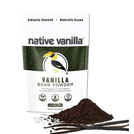 Native Vanilla Powder â€“ Premium Gourmet 100% Pure Ground Vanilla Bean Powder â€“ for Chefs and Homemade Baking  Ice Cream  Coffee (2 Ounce