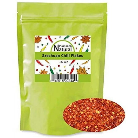 NPG Authentic Sichuan Chili Flakes 16 Ounces  Medium Hot  Szechuan Crushed Red Pepper Flakes Bulk  Essential Spice Seasoning for Making Kimchi  Chili 