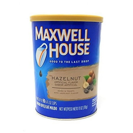 Maxwell House Hazelnut Ground Coffee  11-Ounce Cannister (Pack of 3)