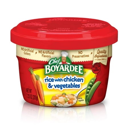 Chef Boyardee Rice with Chicken and Vegetables  Microwave Food  7.5 Oz Microwaveable Bowl (12 Bowls)