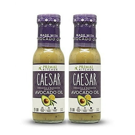 Primal Kitchen - Caesar  Avocado Oil-Based Dressing and Marinade  Whole30 and Paleo Approved  2 Count