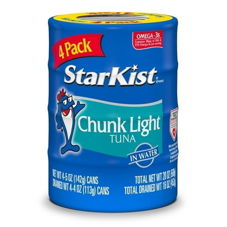 StarKist Chunk Light Tuna in Water - 5 Oz Can (Pack of 4)