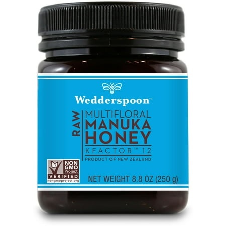 Wedderspoon Raw Premium Manuka Honey  KFactor 12  8.8 Oz  Unpasteurized  Genuine New Zealand Honey  Non-GMO Superfood  Traceable from Our Hives to You