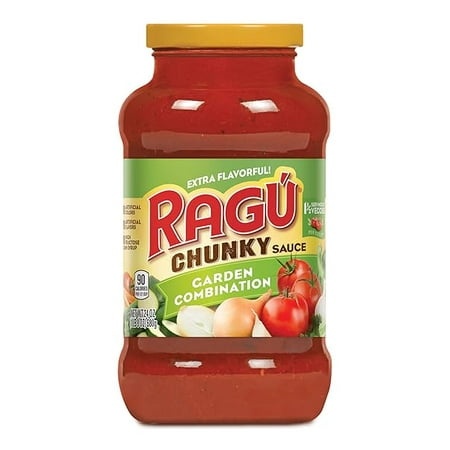 Ragu Chunky Garden Combination Pasta Sauce with Diced Tomatoes  Onions  Celery  Carrots  Zucchini  Green Bell Peppers  and Italian Herbs and Spices  2