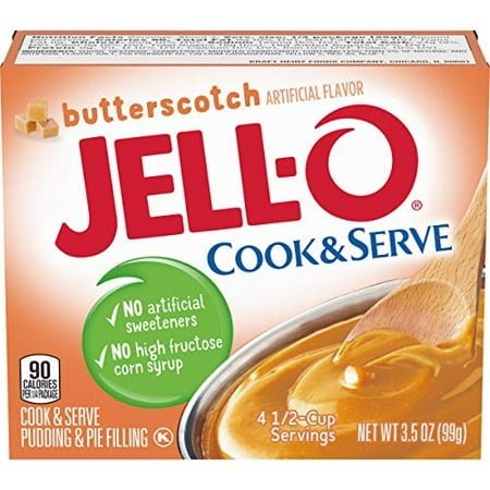 Jell-O Cook & Serve Butterscotch Pudding & Pie Filling (3.5 Oz Boxes  Pack of 6)