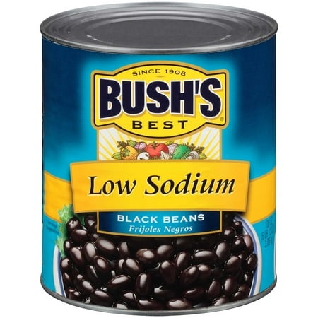 Bushs Best Low Sodium Fancy Brine Black Beans  108 Ounce -- 6 per Case