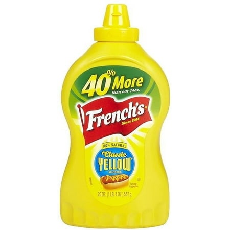 Frenchs Classic Yellow Mustard Squeeze Bottle  20 Oz  2 Pack