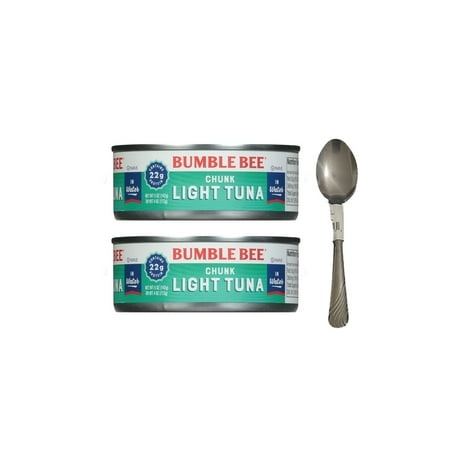 Bumbl Bee Chunk Light Tuna in Water  5 Oz Can Pack of 2 with Spoon