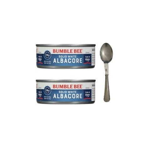 Bumbl Bee Solid White Albacore Tuna in Water  5 Oz Can Pack of 2 with Spoon