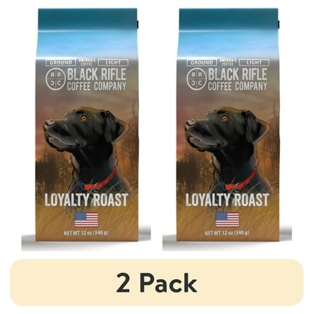 (2 Pack) Black Rifle Coffee Company Loyalty Roast  Light Roast  Ground Coffee  12 Oz