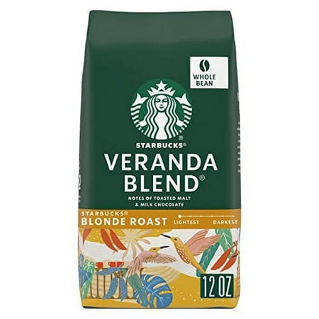 Starbucks Blonde Roast Whole Bean Coffee â€” Veranda Blend â€” 100% Arabica â€” 1 Bag (12 Oz.)