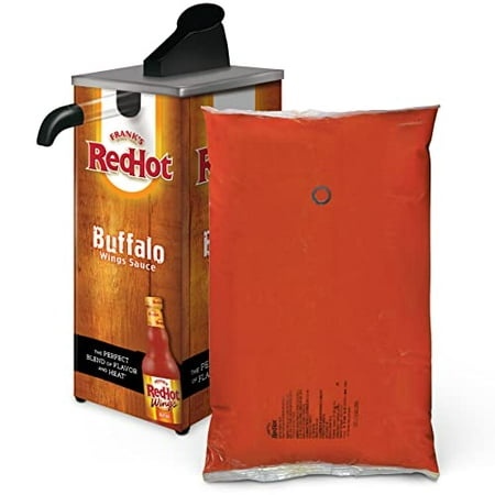 Frank S RedHot Original Buffalo Wings Sauce Dispensing Pouch with Fitment  1.5 Gal - 1.5 Gallon Bulk Pouch of Buffalo Hot Sauce with a Bold  Spicy Fla