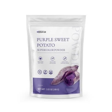 ORGFUN Purple Sweet Potato Powder  100% Natural Ube (Purple Yam) Powder  Locally Sourced 3.5 Oz