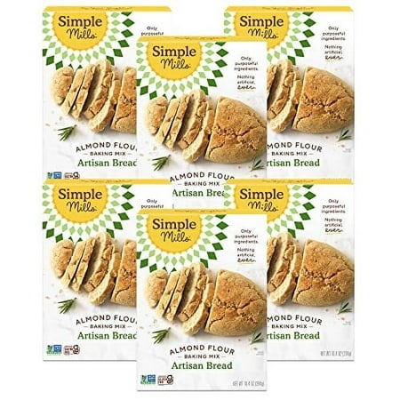 Simple Mills Almond Flour Baking Mix  Artisan Bread Mix - Gluten Free  Plant Based  Paleo Friendly  10.4 Ounce (Pack of 6)