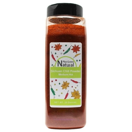 NPG Sichuan Chili Powder 1LB 16 Ounces  Medium Hot  Szechuan Crushed Red Chili Pepper Flakes Powder Bulk  Spice Seasoning for Making Kimchi  Chili Oil