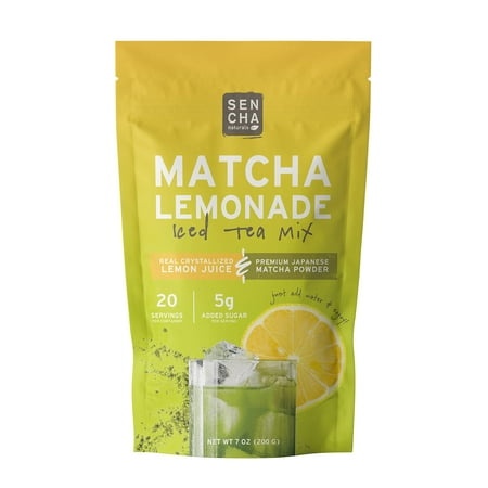 SEN CHA Naturals Instant Matcha Lemonade Tea Mix | Authentic Japanese Green Tea Powder & Real Crystallized Lemon Juice  7 Oz (Pack of 1)