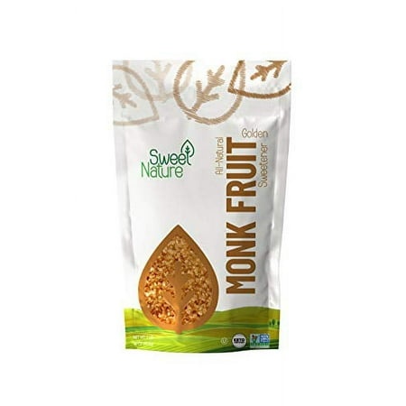 Sweet Nature Monk Fruit Sweetener Non GMO Gluten Free Sugar Substitute Kosher 16 Ounces (1 LB)