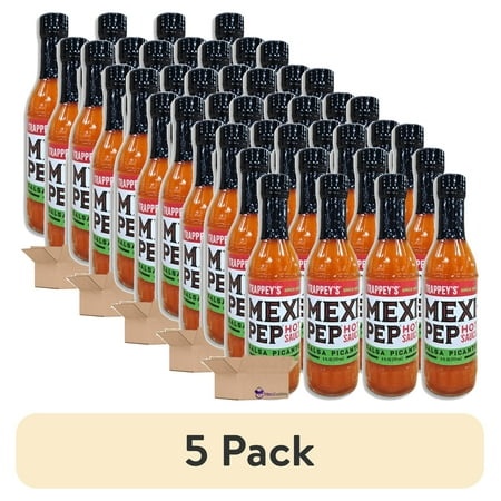 (5 Pack) Mexi-Pep Hot Sauce (Salsa Picante) Value Pack | 6 Fl Oz | Pack of 12