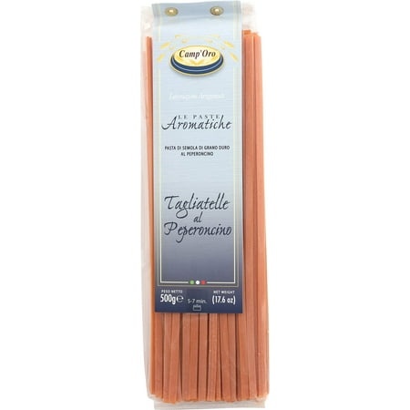 Camp Oro Le Aromatiche Red Chili Pepper Tagliatelle Pasta Pack of 12 (16 Ounce) Bag