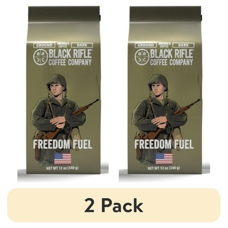 (2 Pack) Black Rifle Coffee Company Freedom Fuel  Dark Roast  Ground Coffee 12 Oz