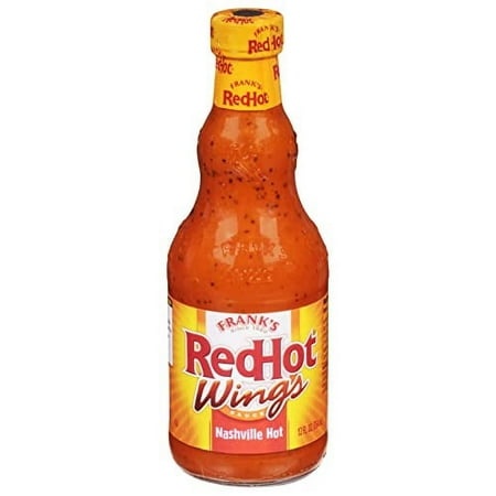 Frank S RedHot Nashville Hot Wings Sauce  12 Fl Oz