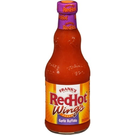Frank S RedHot Garlic Buffalo Wings Hot Sauce  12 Fl Oz