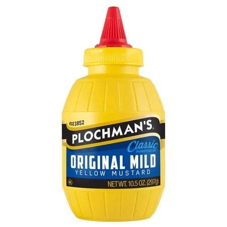 Plochman  Mild Yellow Mustard  10.5 Oz  Classic Squeeze Barrel