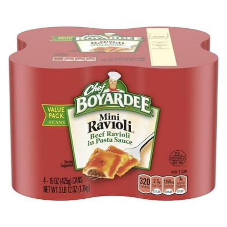 Chef Boyardee Mini Ravioli  15 Oz  4 Pack