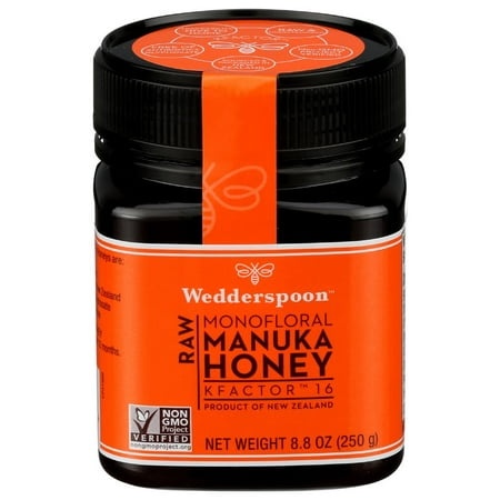 Wedderspoon KFactor 16 Raw Monofloral Manuka Honey  8.8 Ounce -- 6 per Case
