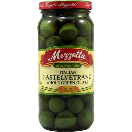 Mezzetta Italian Castelvetrano Whole Green Olives10 Oz Pack of 4