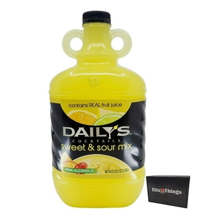 Daily S Sweet & Sour Cocktail Mix - Non-Alcoholic with Real Lime Juice - 64 Oz.